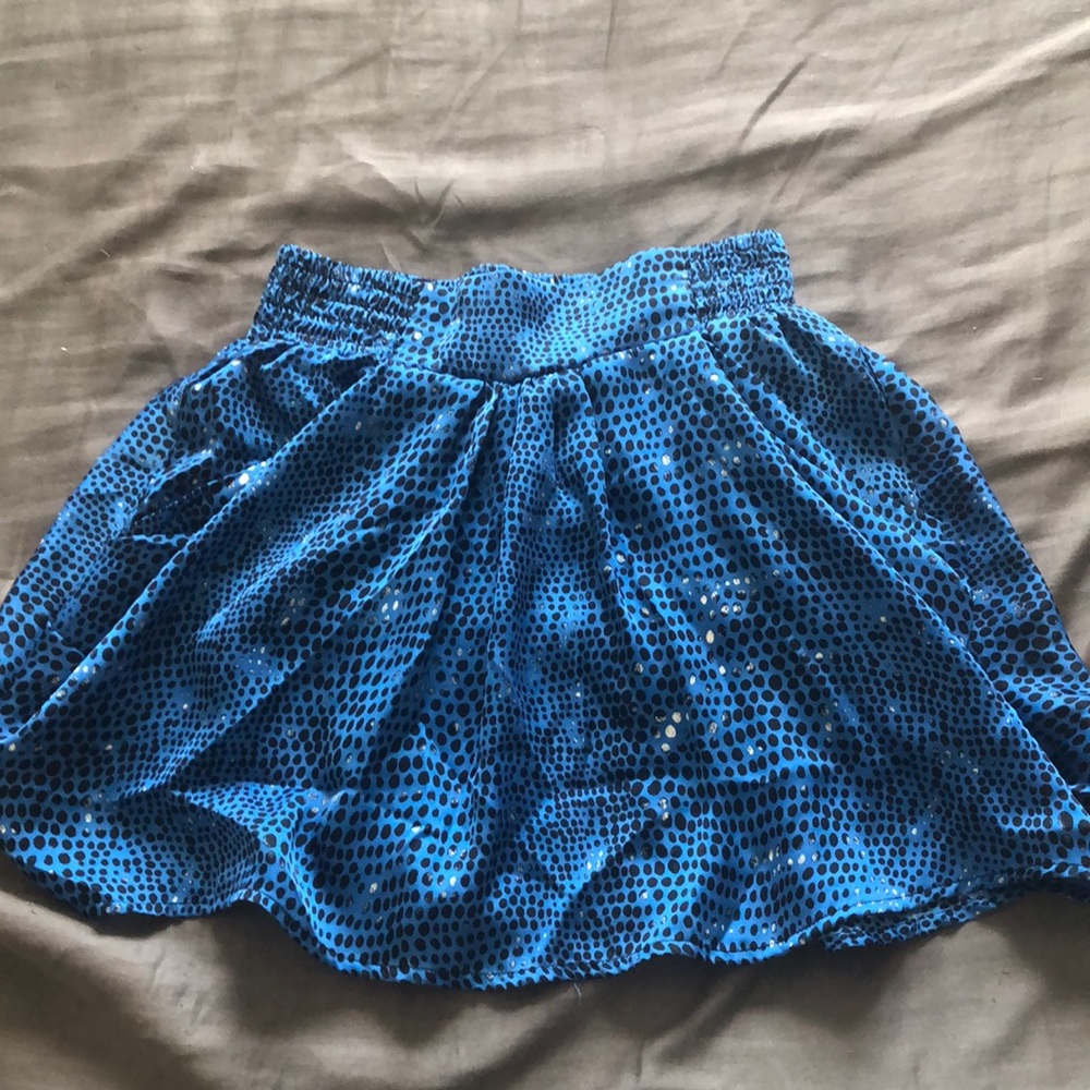 Forever 21 Blue Flare Mini Skirt